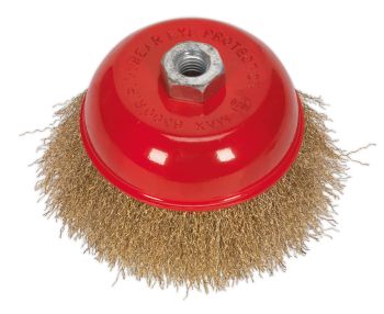 Sealey CBC125 Brassed Steel Cup Brush ⌀125mm M14 x 2mm