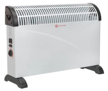 Sealey CD2005T Convector Heater 2000W 3 Heat Settings Thermostat Turbo Fan