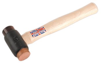 Sealey CRF25 Copper/Rawhide Faced Hammer 2.25lb Hickory Shaft