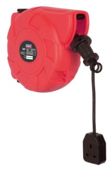 Sealey CRM101 Cable Reel System Retractable 10mtr 1 x 230V Socket