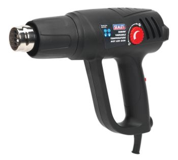 Sealey HS107K Variable Temperature Hot Air Gun Kit 2000W 50 450&deg; C/90 600&deg; C