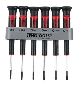Teng Tools MDM706TX 6 Piece TX Type Mini Screwdriver Set