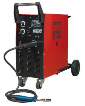 Sealey MIGHTYMIG250 Professional Gas/No Gas MIG Welder 250Amp with Euro Torch