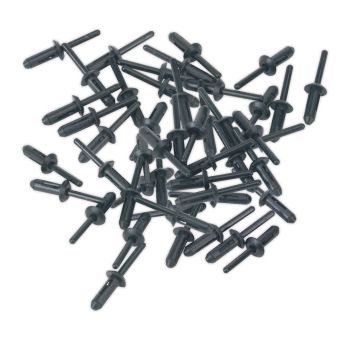 Sealey PR001 Plastic Rivet ⌀6.6 x 17.2mm Pack of 50