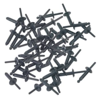 Sealey PR002 Plastic Rivet ⌀6.3 x 25.2mm Pack of 50