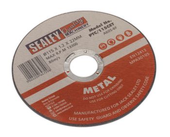 Sealey PTC/115CET Cutting Disc ⌀115 x 1.2mm 22mm Bore