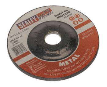 Sealey PTC/125G Grinding Disc ⌀125 x 6mm 22mm Bore