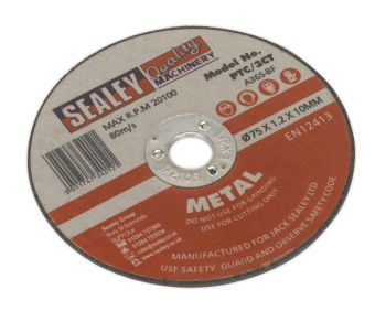 Sealey PTC/3CT Cutting Disc ⌀75 x 1.2mm 10mm Bore