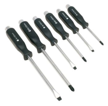 Siegen S0535 Screwdriver Set 6pc Hammer Thru