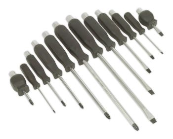 Siegen S0641 Screwdriver Set 12pc Hammer Thru