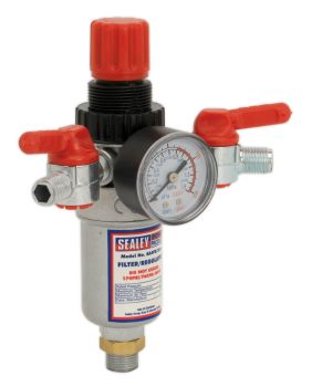 Sealey SA4FR/38 Air Filter/Regulator 3/8"BSP Male   1/4"BSP Male