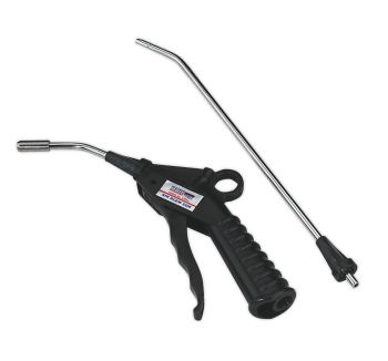 Sealey SA914 Air Blow Gun with Safety Nozzle & 2 Extensions