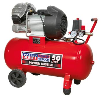 Sealey SAC05030 Compressor 50ltr V Twin Direct Drive 3hp