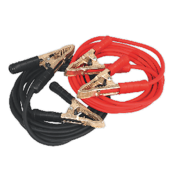 Sealey SBC/25/5/EHD Booster Cables Extra Heavy Duty Clamps 25mm² x 5mtr Copper 650Amp