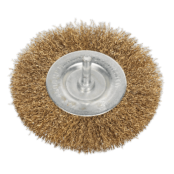 Sealey SFB100 Flat Wire Brush ⌀100mm with 6mm Shaft