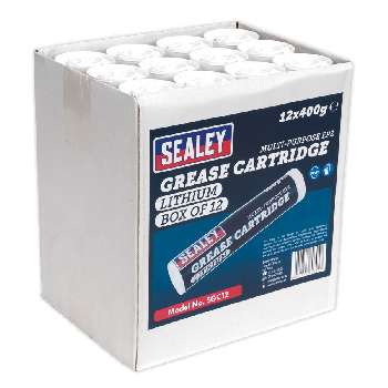 Sealey SGC12 Grease Cartridge EP2 Lithium 400g Pack of 12