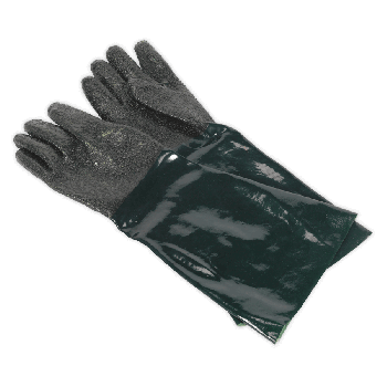 Sealey SSP41 Shot Blasting Gauntlets 585mm Cuffed Pair