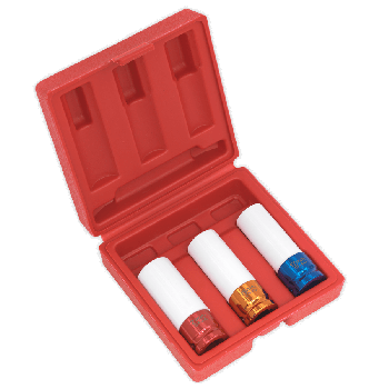 Sealey SX031 Alloy Wheel Impact Socket Set 3pc 1/2"Sq Drive