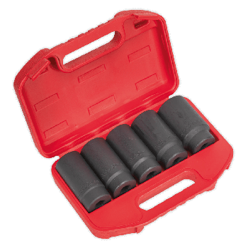 Sealey SX050 Impact Hub Nut Socket Set 5pc 1/2"Sq Drive