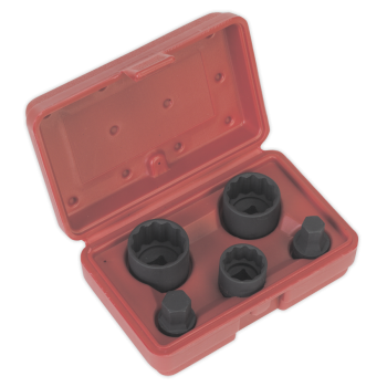 Sealey SX053 Impact Hub Socket & Socket Bit Set 5pc 12 Point 1/2"Sq Drive