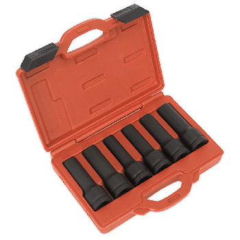 Sealey SX099 Impact 12 Point & TRX Star Female Deep Socket Set 6pc 3/4"Sq Drive