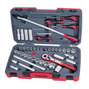 Teng Tools T1244 44 PIECE 1/2" DRIVE METRIC & SAE SOCKET & ACCESSORY SET