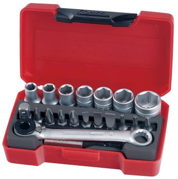 Teng Tools T1420 20 Piece 1/4" Drive Socket Set