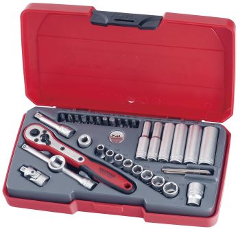 Teng Tools T1435AF 35 Piece 1/4" Drive AF Socket Set