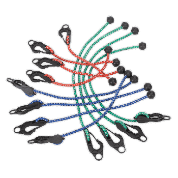 Sealey TARP12 Assorted Tarpaulin Cord Set 12pc