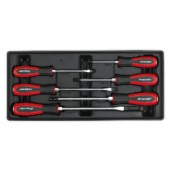Sealey TBT29 Tool Tray with Hammer Thru Screwdriver Set 6pc