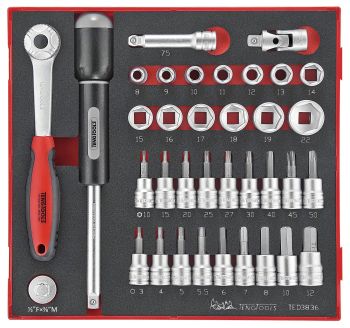 Teng Tools TED3836 36 Piece 3/8" Drive EVA Socket Set