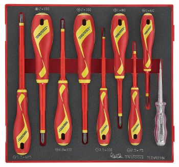 Teng Tools TEDV909N 9 Piece EVA 1000 Volt Insulated Screwdriver Set