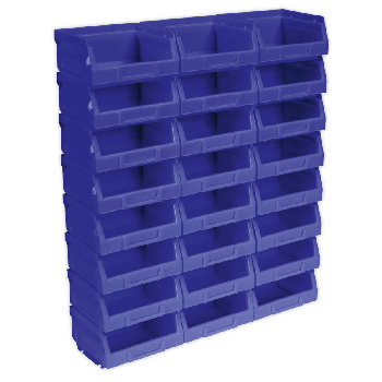 Sealey TPS124B Plastic Storage Bin 105 x 85 x 55mm Blue Pack of 24