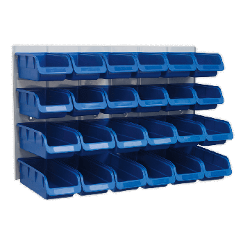 Sealey TPS131 Bin & Panel Combination 24 Bins Blue