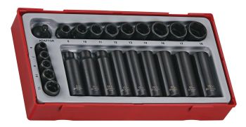 Teng Tools TT9024 24 Piece 1/4" & 3/8" Drive Impact Socket Set