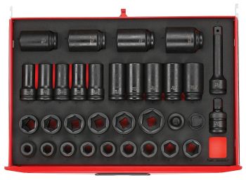 Teng Tools TTEISK33 33 Piece 3/4" Drive EVA Impact Socket Set
