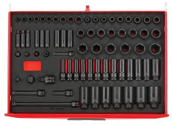 Teng Tools TTEISK73 73 Piece 3/8" & 1/2" Drive EVA Impact Socket Set
