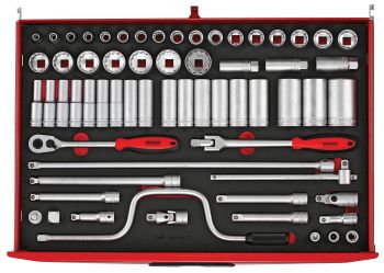Teng Tools TTESK63 63 Piece 1/2" Drive EVA Socket Set