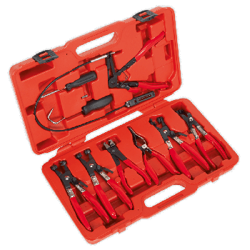 Sealey VS1662 Hose Clip Removal Tool Set 9pc