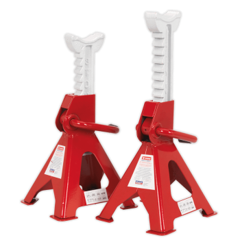 Sealey VS2003 Axle Stands (Pair) 3tonne Capacity per Stand Ratchet Type